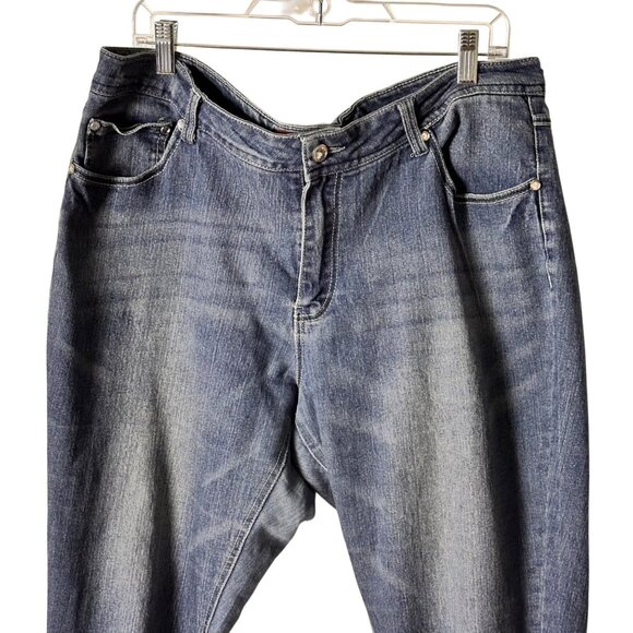 Kiss Therapy 18 Plus  Rhinestone Embellished Bootcut Jeans Classic 5-Pocket - Picture 2 of 10